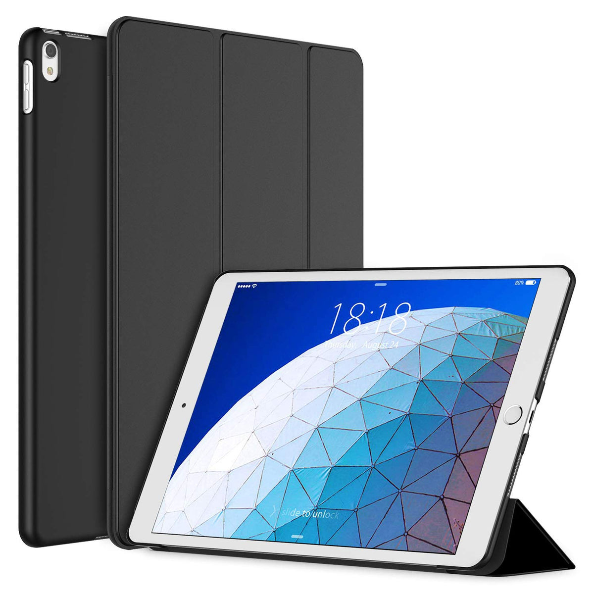 Smart cover met hard case iPad Air (2019) zwart