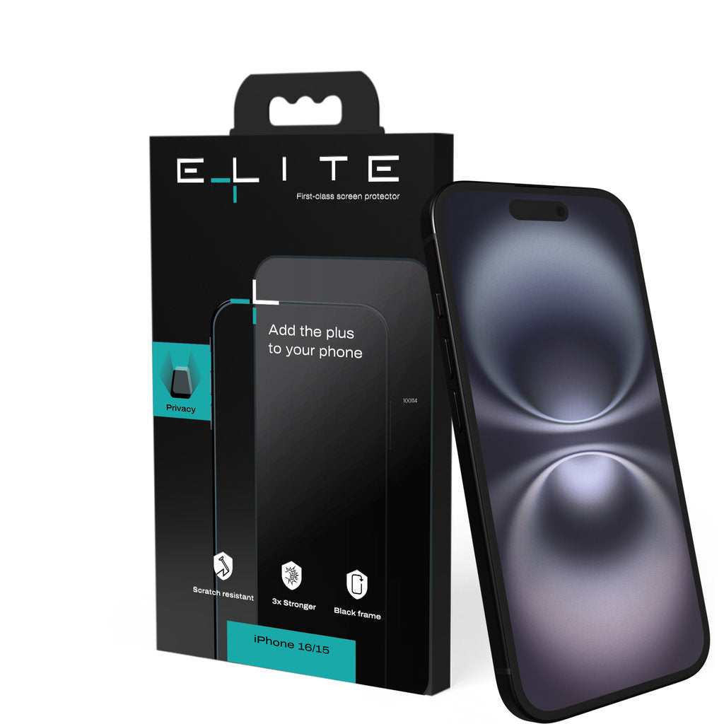 Elite Screenprotector Glass Privacy for iPhone 16/15