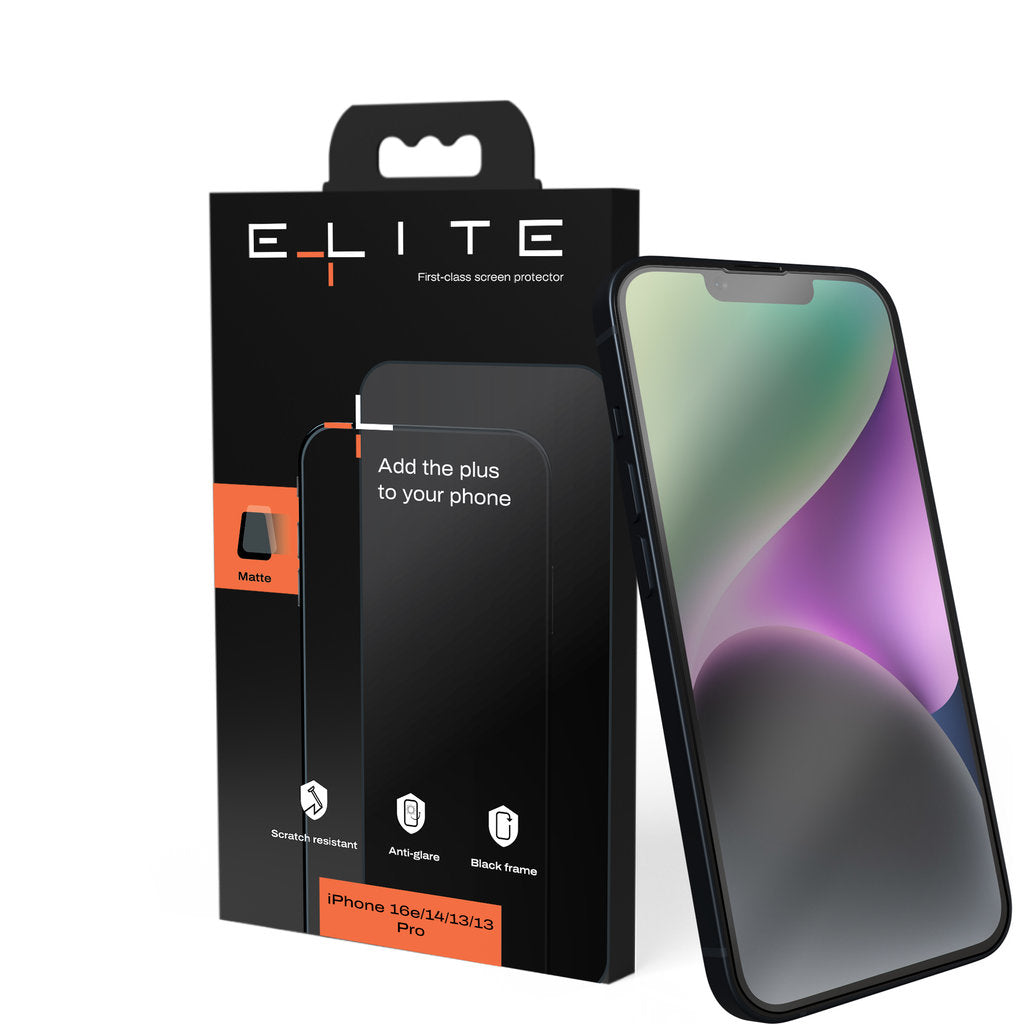 Elite Screen Protector Glass Matte for iPhone 16e/14/13/13 Pro
