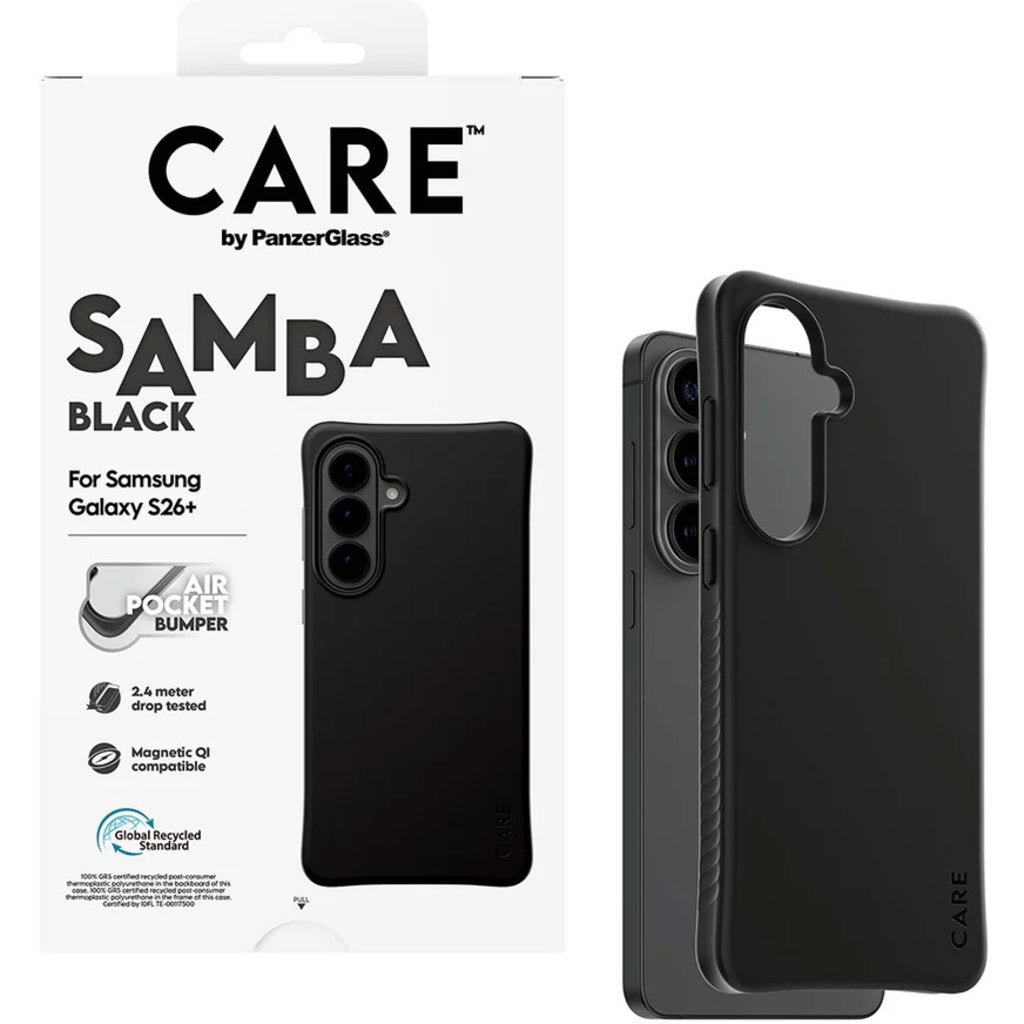 CARE by PanzerGlass Samba Case Black w. Qi Samsung Galaxy S26 Plus