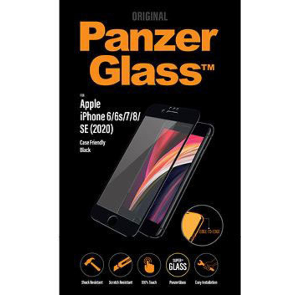 PanzerGlass Apple iPhone 6/6S/7/8/SE (2020/2022) Black Case Friendly Glass