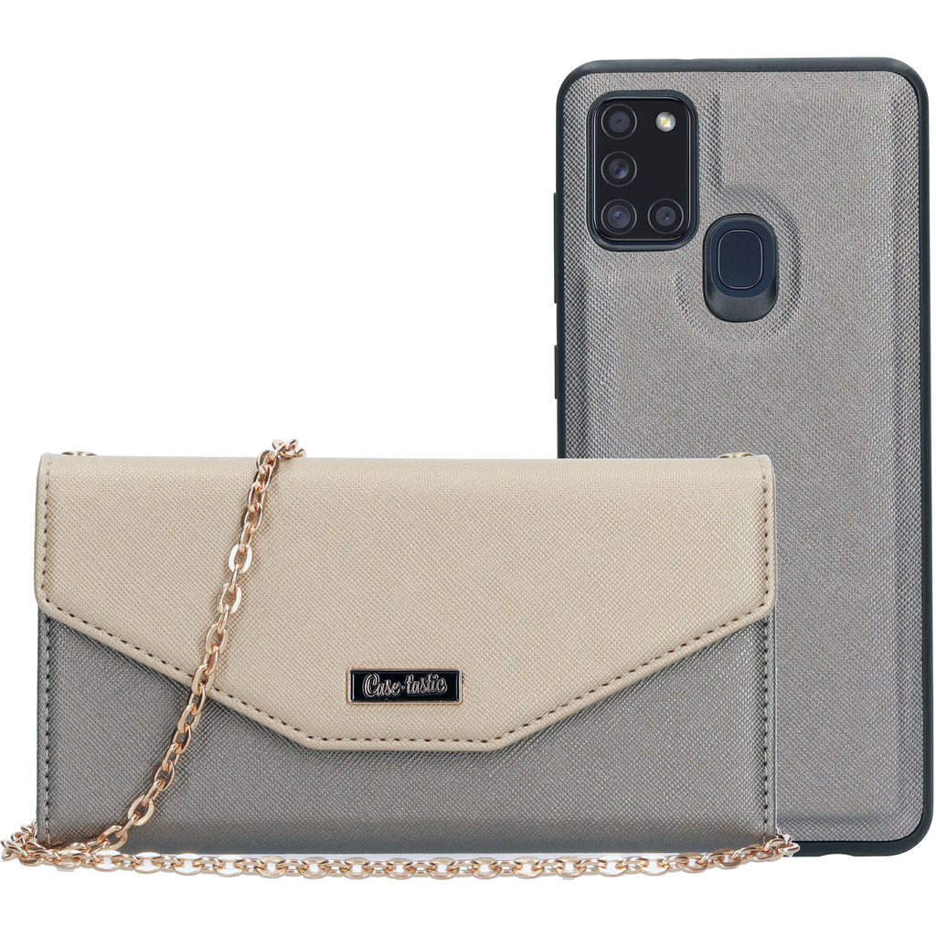 Casetastic Clutch Samsung Galaxy A21s (2020) Or/Argent
