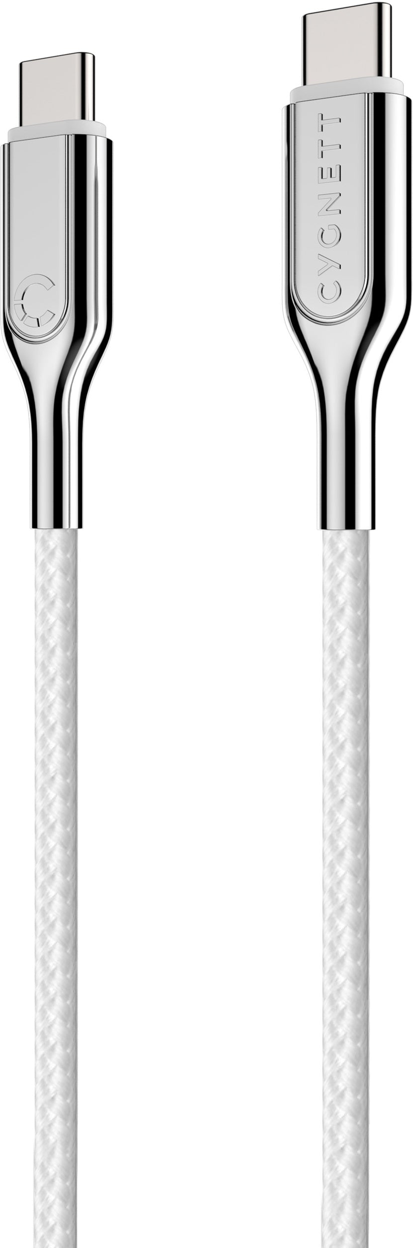 Cygnett Armoured Braided USB-C to USB-C Cable 1m White