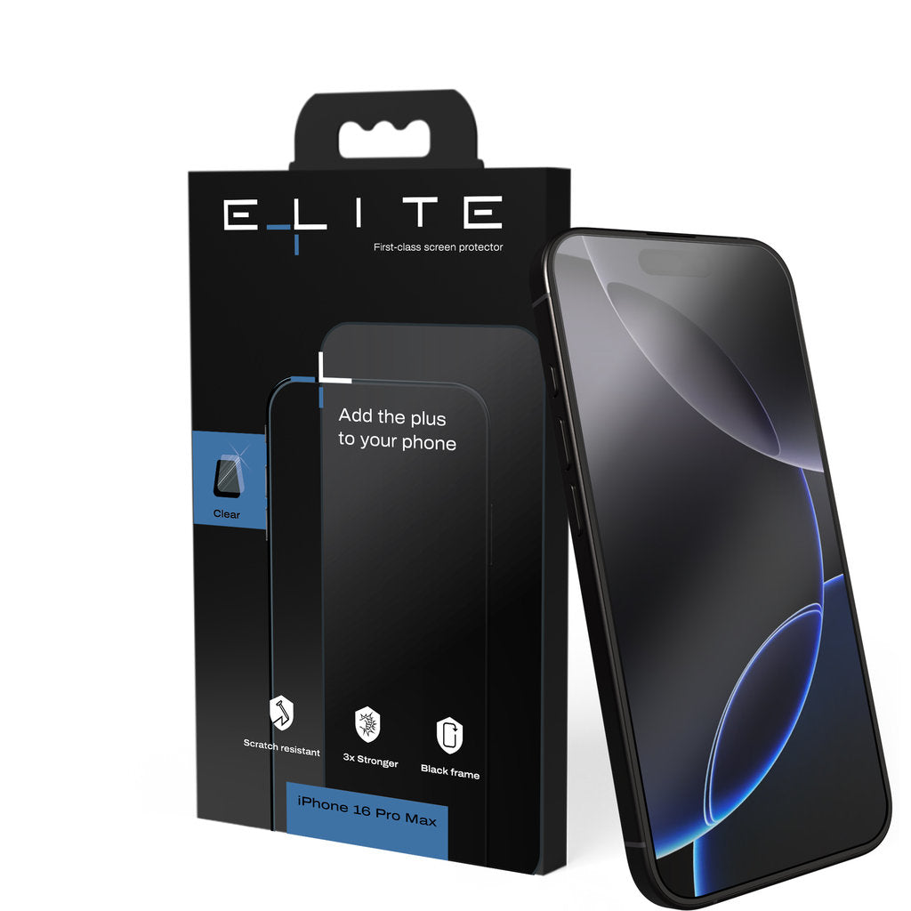 Elite Screenprotector Glass Clear for iPhone 16 Pro Max