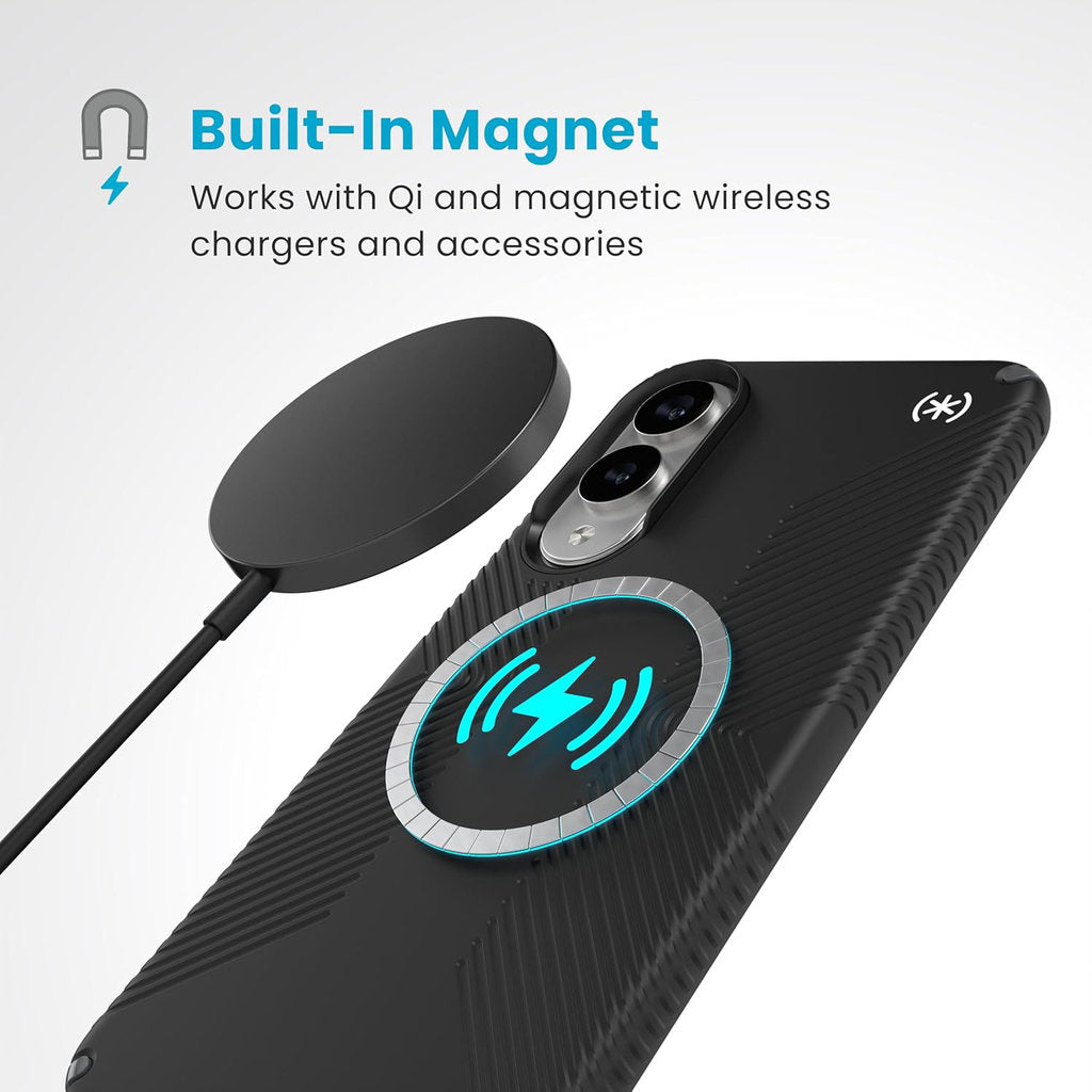 Speck Presidio2 Grip + Magnet Samsung Galaxy S25 Edge Black - with Microban