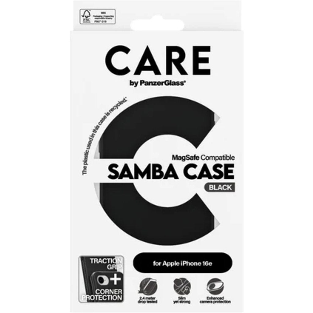 CARE by PanzerGlass Fashionable Case Samba Transparent w. White MagSafe iPhone 17e/16e