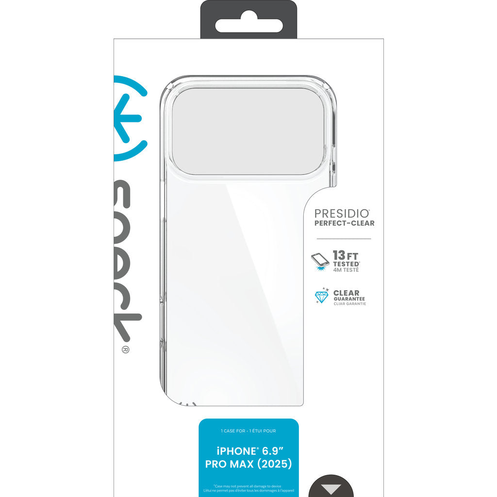Speck Presidio Perfect Clear Apple iPhone 17 Pro Max Clear - with Microban