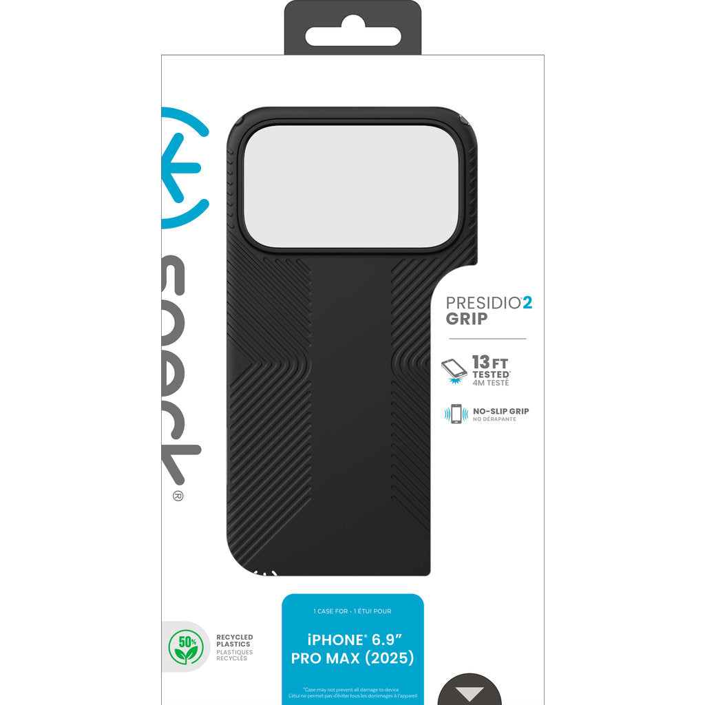 Speck Presidio2 Grip Apple iPhone 17 Pro Max Black - with Microban