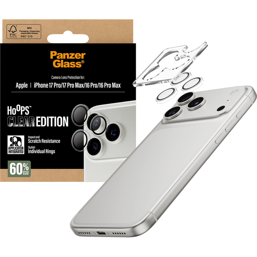Panzerglass Hoops Apple iPhone 17 Pro/17 Pro Max/16 Pro/16 Pro Max - Transparent