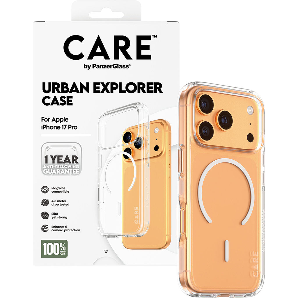 CARE by PanzerGlass Urban Explorer Transp. White MagSafe iPhone 17 Pro