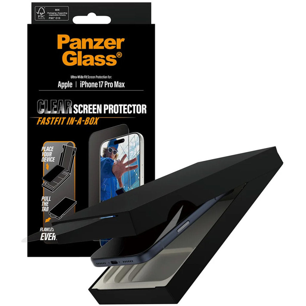 PanzerGlass FastFit Apple iPhone 17 Pro Max - Ultra-Wide-Fit