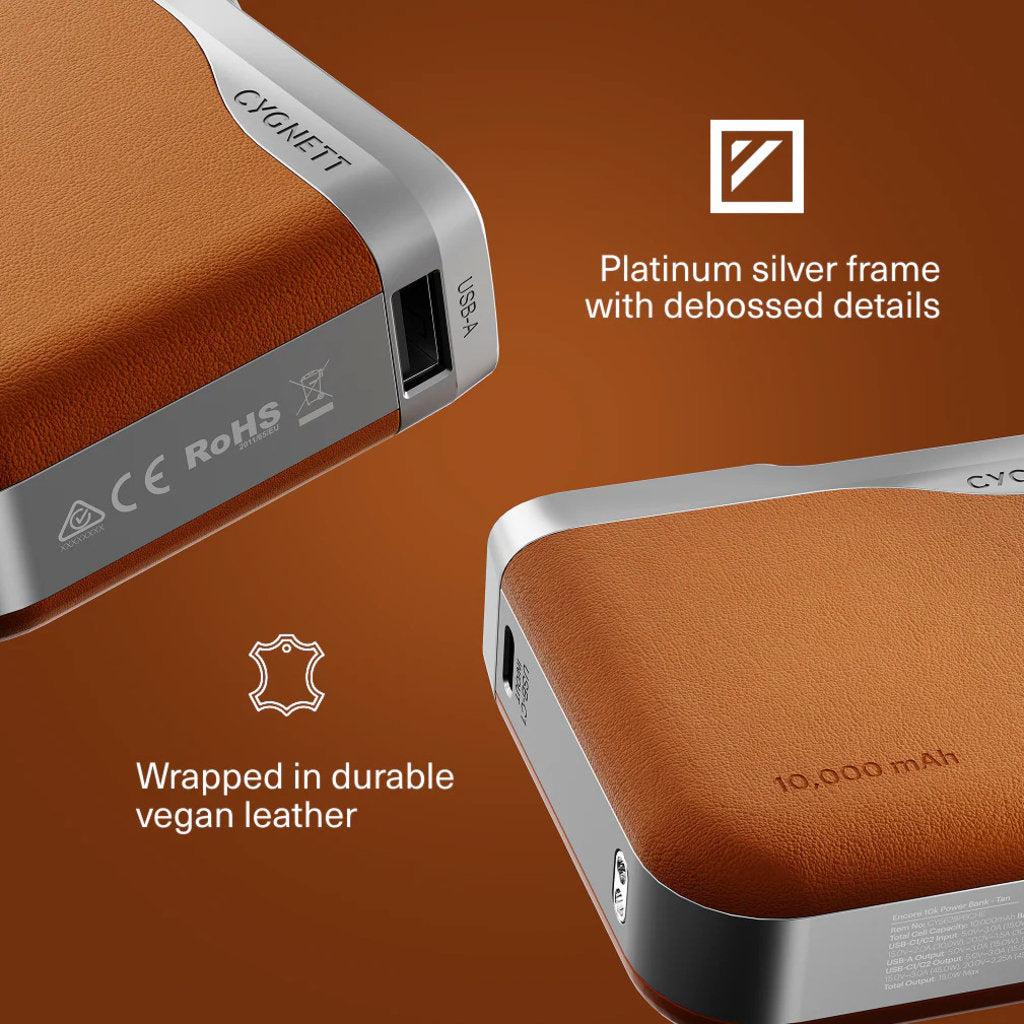 Cygnett Encore 10.000 mAh Power Bank Tan