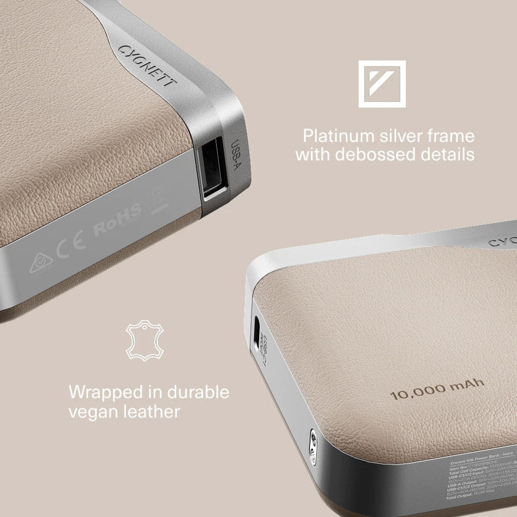 Cygnett Encore 10.000 mAh Power Bank Ivory