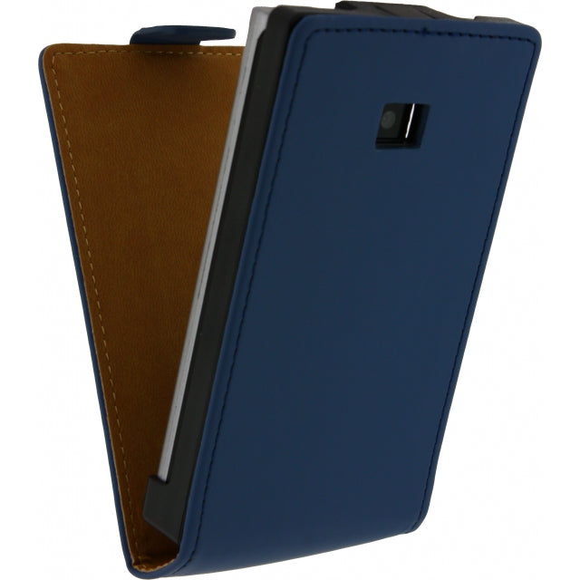 Mobilize Ultra Slim Flip Case LG Optimus L3 E400 Bleu Foncé