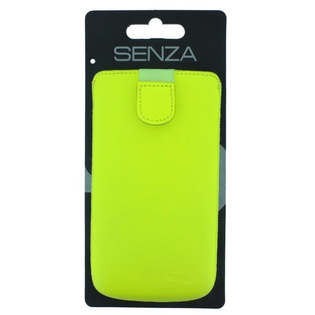 Senza Leder Slide Case Neon Gelb Größe XXL