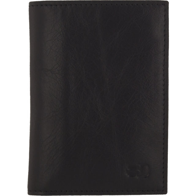 Senza Pure Leather Kartenetui Tiefschwarz