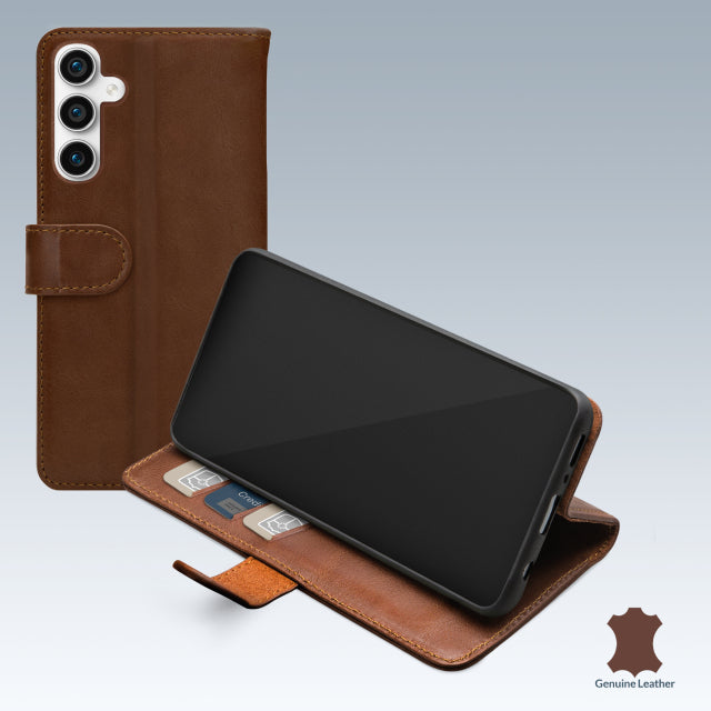 Mobilize Leather Wallet Samsung Galaxy S23 FE 5G Braun