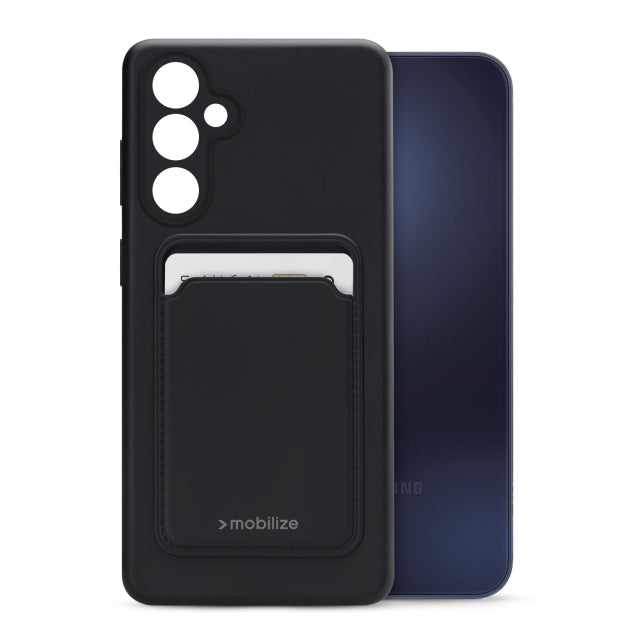 Mobilize Rubber Gelly Card Case Samsung Galaxy A15 4G/5G Matt Black