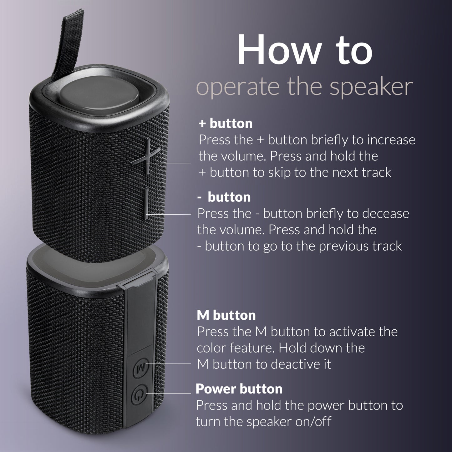 Mobilize 2in1 Bluetooth Speaker TWS Black
