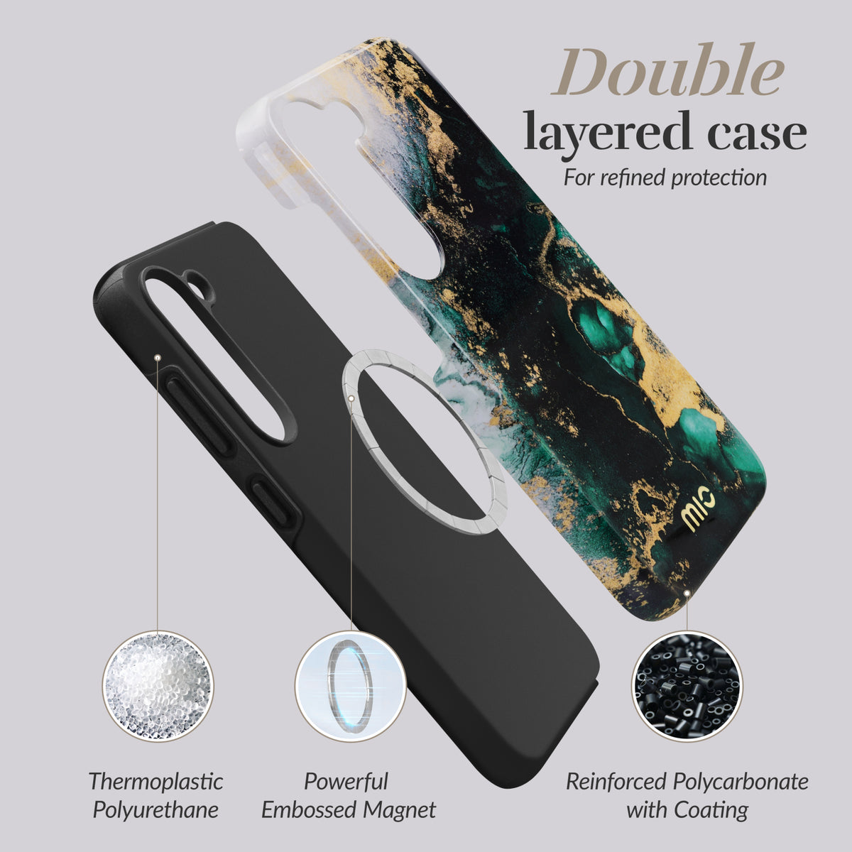 MIO Green Marble Magsafe Compatible for Samsung A35 5G