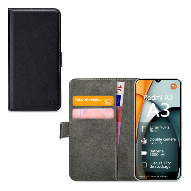 Mobilize Classic Gelly Wallet Book Case Xiaomi Redmi A3/A3x Schwarz