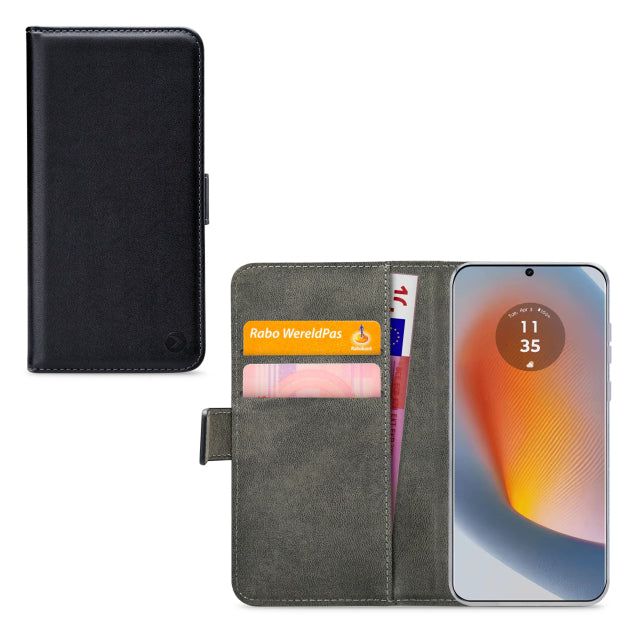 Mobilize Classic Gelly Wallet Book Case Motorola Edge 50 Fusion Schwarz