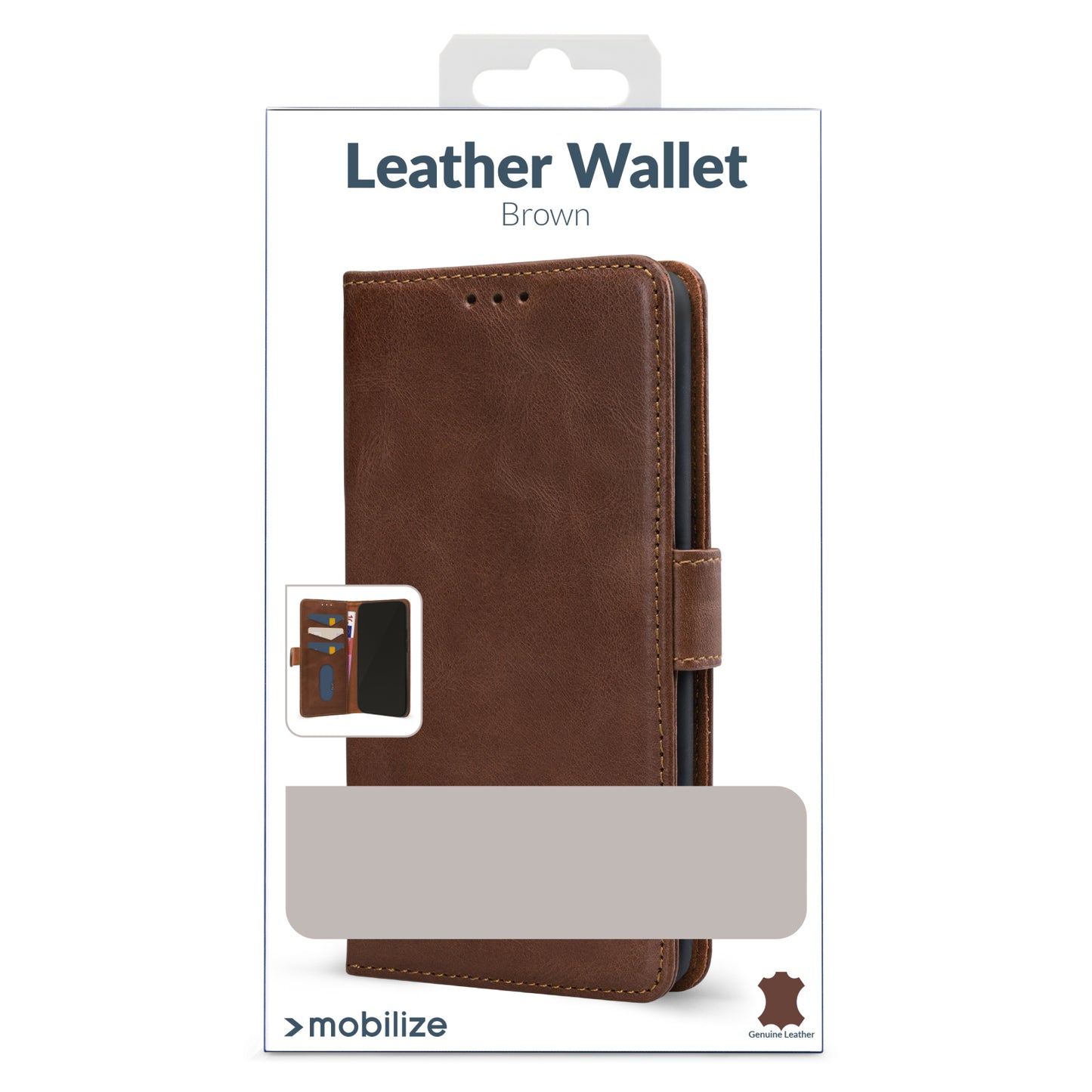 Mobilize Leather Wallet Apple iPhone 16 Pro Max Brown
