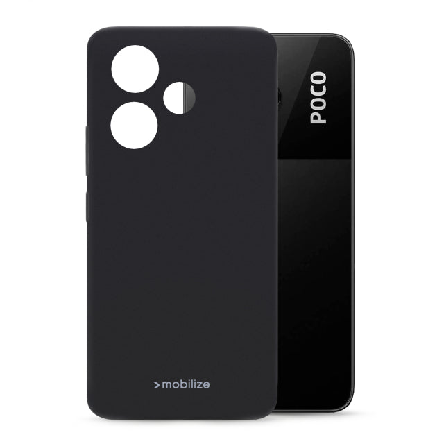 Coque en Caoutchouc Mobilize Gelly Case Xiaomi Poco M6 4G/Redmi 13 4G Noir Mat