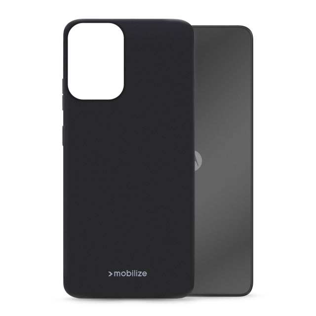 Mobilize Rubber Gelly Case Motorola Moto E14 4G Mattschwarz