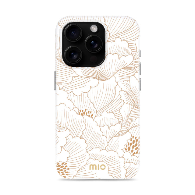 MIO White Roses Compatible Magsafe pour iPhone 16 Pro
