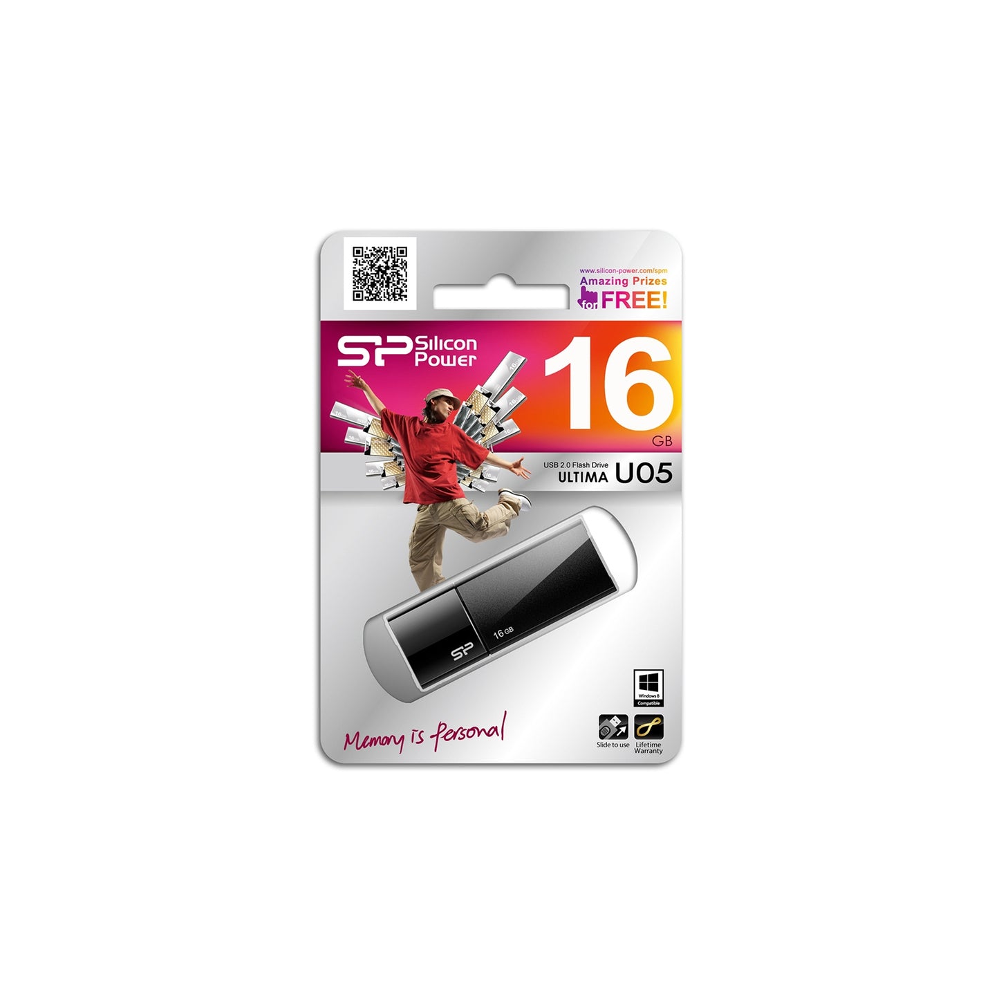 Silicon Power U05 Ultima USB Pendrive 16GB USB 2.0 Black