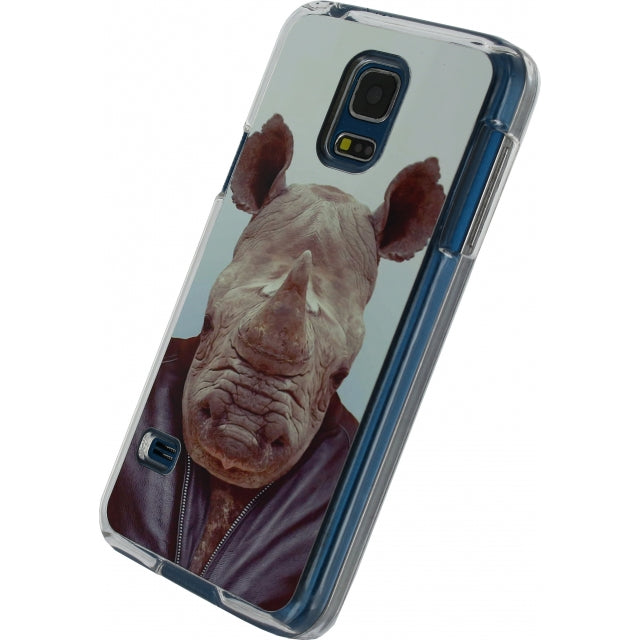 Xccess Metal Plate Cover Samsung Galaxy S5 mini Funny Rhino