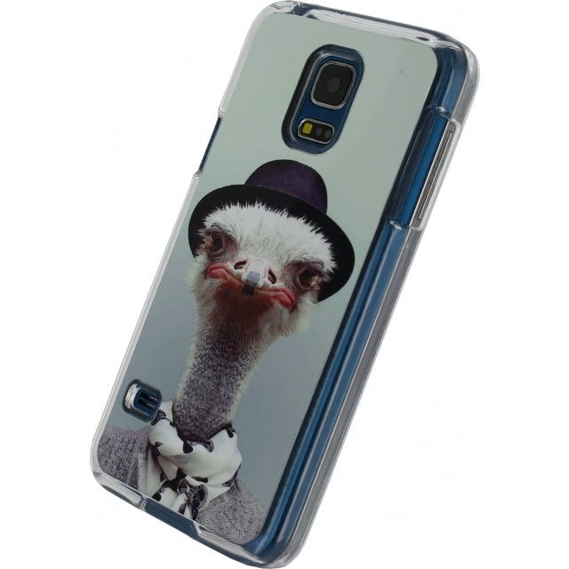 Xccess Metal Plate Cover Samsung Galaxy S5 mini Funny Ostrich