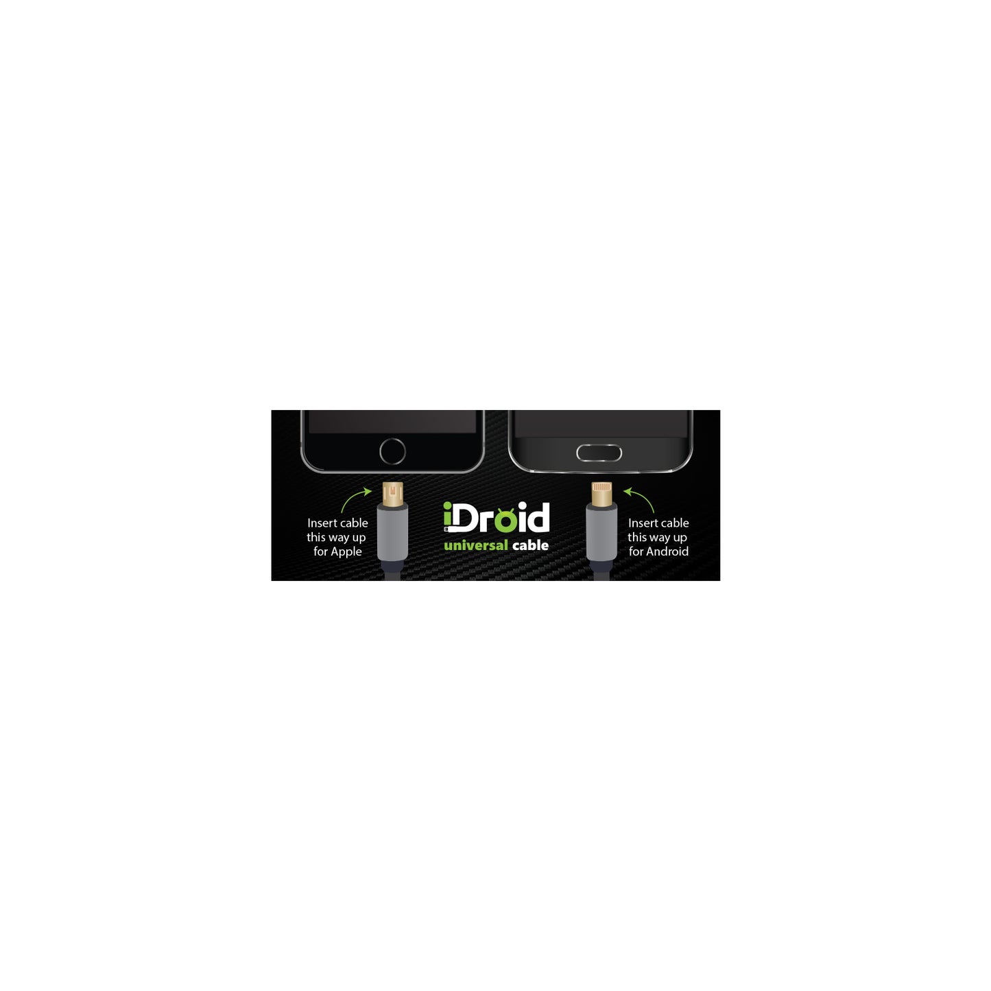 iDroid MAX Universal Charging and Data Cable Black