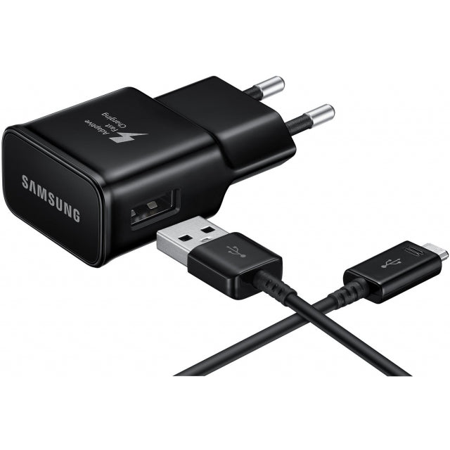 EP-TA20EBECGWW Samsung Adaptive Fast Charging Reise-Ladegerät inkl. USB-C-Kabel 15W Schwarz
