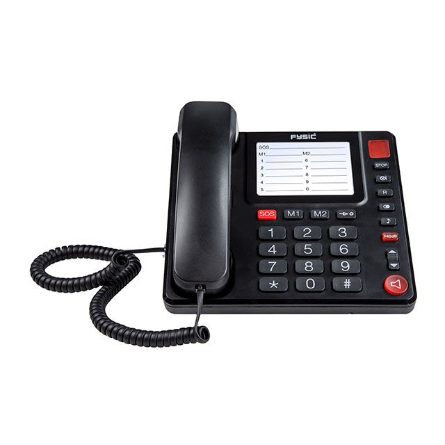 FX-3920 Fysic Big Button Huistelefoon Black