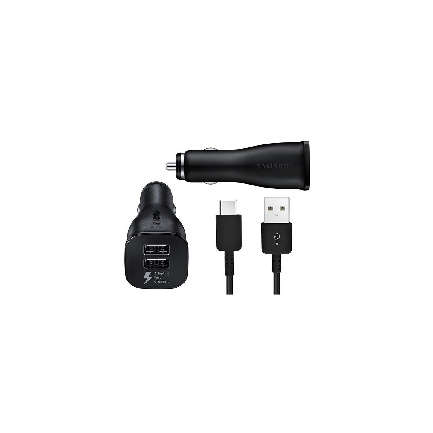 EP-LN920CBEGWW Samsung Adaptive Fast Charging Dual USB Car Charger USB-C Black Bulk