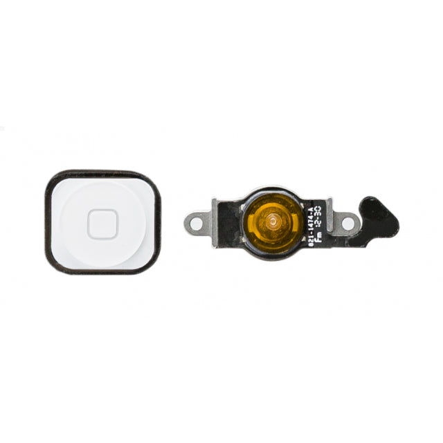 Replacement Home Button Flex Cable incl. Home Button for Apple iPhone 5 White OEM