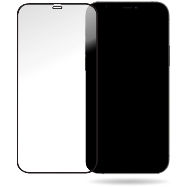 Mobilize Glass Screen Protector - Black Frame - Apple iPhone 12 Pro Max