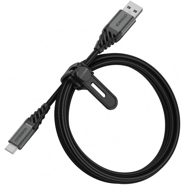 OtterBox Nylon geflochtenes Lade-/Synchronisierungskabel USB-C 1m Schwarz