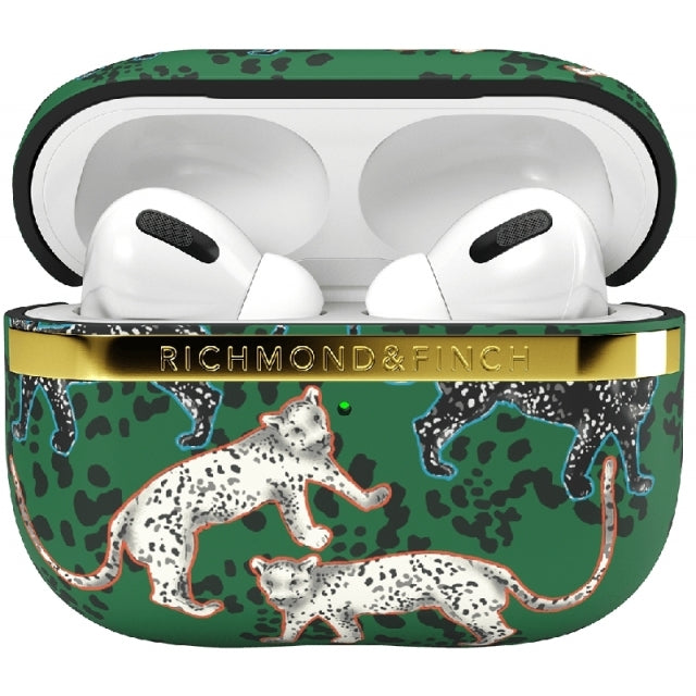 Richmond & Finch Freedom Series Apple Airpod Pro Green Leopard/Gold