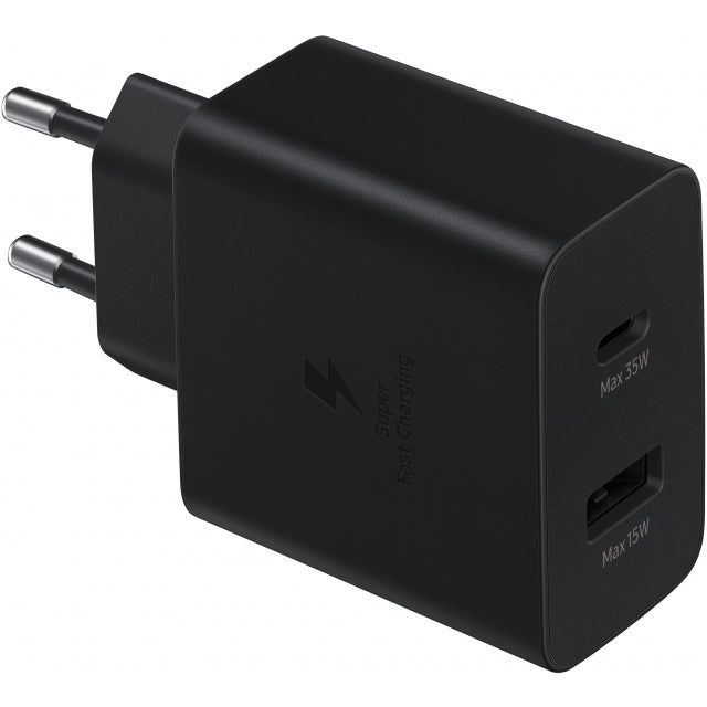 EP-TA220NBEGEU Samsung Super Fast Duo Travel Charger USB-C/USB-A 35W Black
