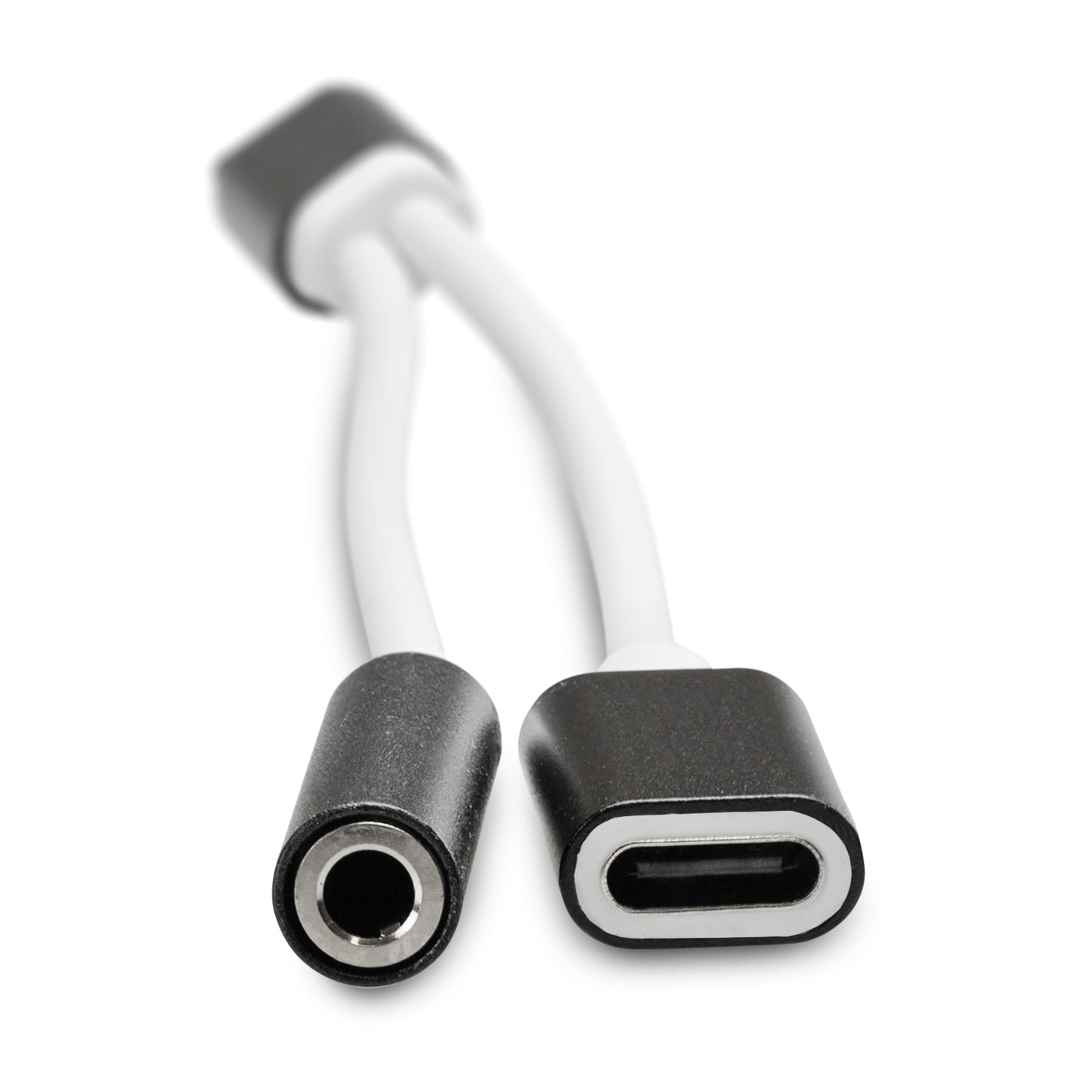 Xccess USB-C Splitter with 3.5mm Jack White/Black