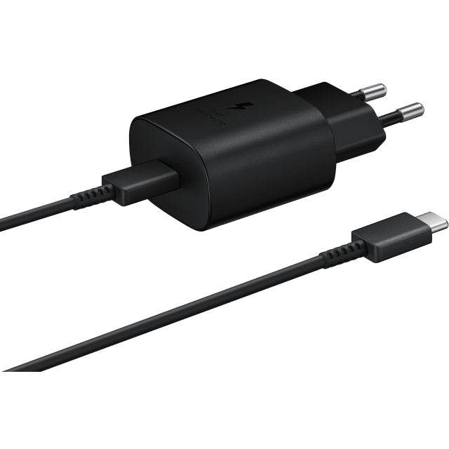 EP-TA800XBEGWW Samsung Super Fast PD Wandladegerät USB-C inkl. USB-C Kabel 25W Schwarz Bulk