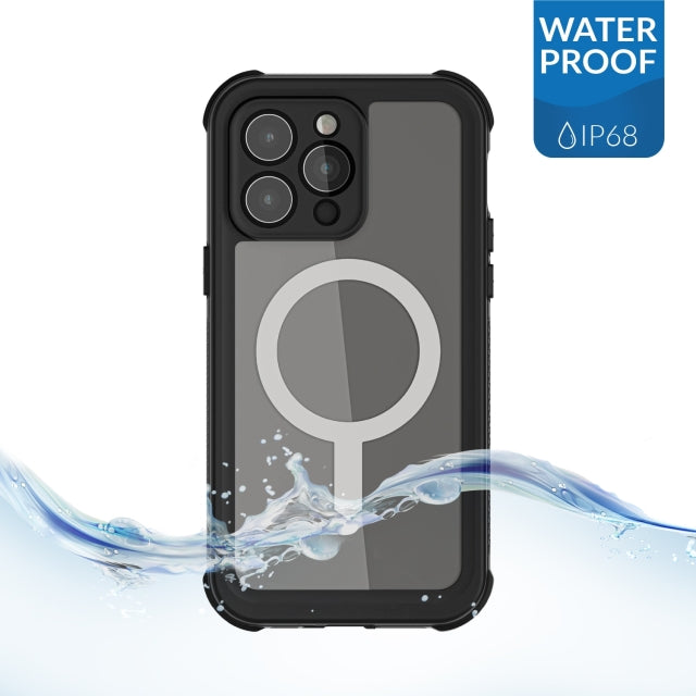 Ghostek Nautical Waterproof MagSafe Case + Belt Swivel Holster Apple iPhone 14 Pro Max Clear