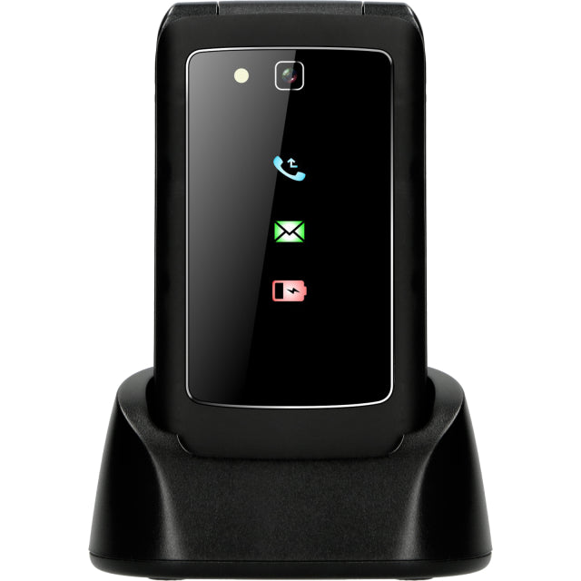 F15 Fysic Big Button Klap GSM 4G Black actie pakket 5+1 gratis