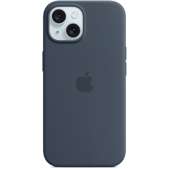 MT0N3ZM/A Apple Silikon Case mit MagSafe iPhone 15 Sturmhimmelblau