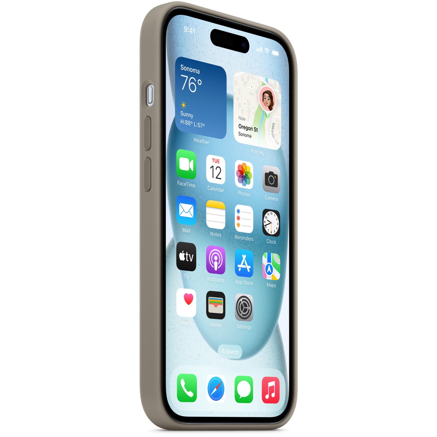 MT133ZM/A Apple Silicone Case with MagSafe iPhone 15 Plus Clay