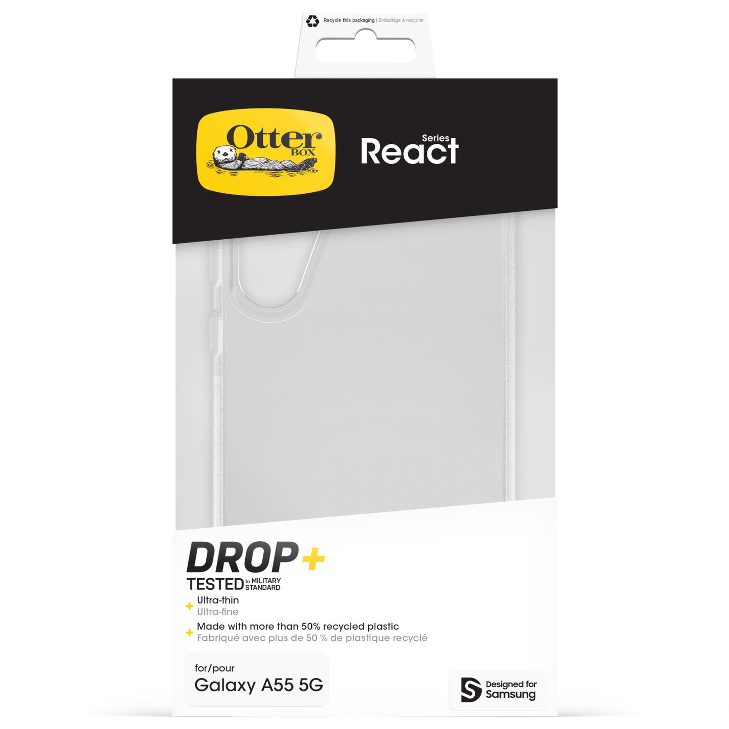 OtterBox React Series Samsung Galaxy A55 5G Clear