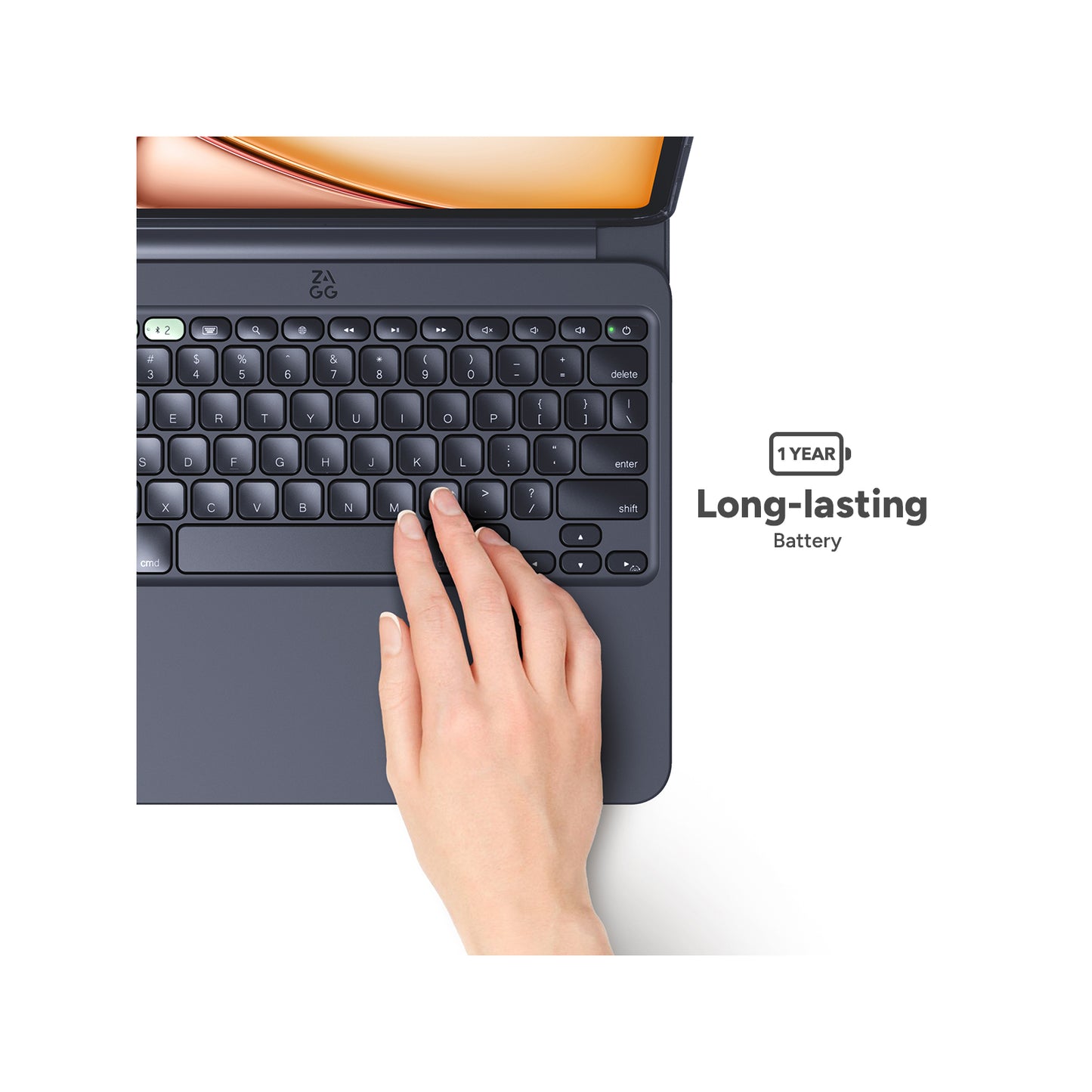 ZAGG Pro Keys 2 Bluetooth Keyboard Case for Apple iPad Air 13 (2024/2025/2026) QWERTY Black